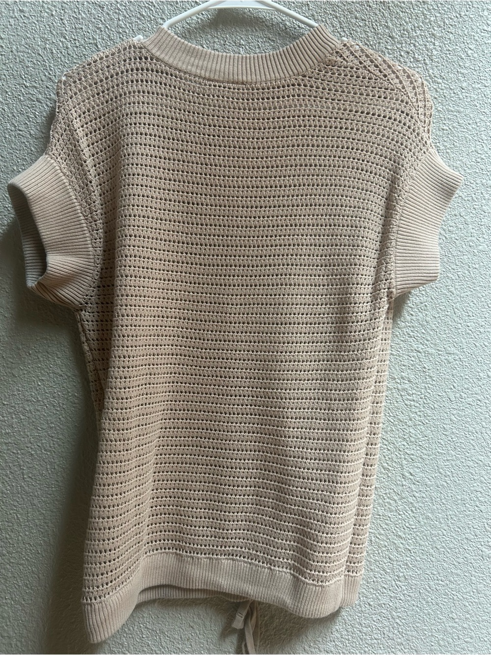 Varley Taupe Open-Knit Drawstring Tank - Picture 5 of 5